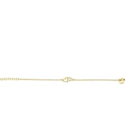 ZINZI gold plated zilveren armband met 2 verbonden hartjes 16,5-19,5cm ZIA2513G