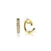 ZINZI gold plated zilveren hanger met witte zirconia's om je oorbedels aan te hangen ZIH2CHG