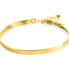 ZINZI gold plated zilveren platte slangen-armband 3,5mm breed ZIA2292G