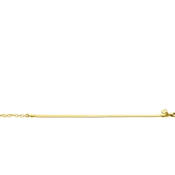 ZINZI gold plated zilveren platte slangen-armband 3,5mm breed ZIA2292G