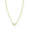 ZINZI gold plated zilveren multi-look ketting met sierlijke strik 40-43cm ZIC2677