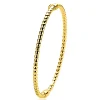 ZINZI gold plated zilveren bangle armband met bolletjes-motief 3mm en luxe scharniersluiting ZIA2755G