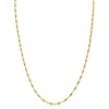 ZINZI gold plated zilveren ketting met glinsterende gedraaide schakels 1,9mm breed 43-45cm ZIC2585G