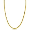ZINZI gold plated zilveren platte slangen-ketting 45cm 3,5mm breed ZIC2402G