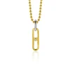 ZINZI gold plated zilveren ovale hanger 20mm met witte zirconia ZIH2300 (zonder collier)