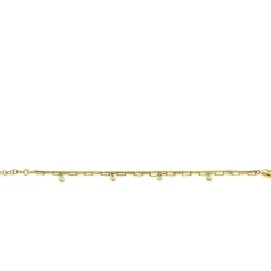 ZINZI gold plated zilveren multi-look armband met gourmet en paperclip schakels, bezet met vier ronde zirconia's ZIA2362Y