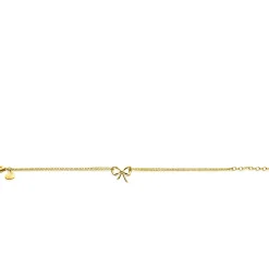ZINZI gold plated zilveren multi-look armband met sierlijke strik 17-20cm ZIA2677