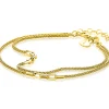 ZINZI gold plated zilveren multi-look armband (5,5mm breed) met popcornschakel en paperclip-schakels ZIA2709G