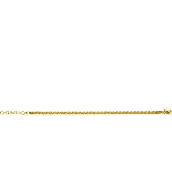 ZINZI gold plated zilveren koord armband 2,6mm breed ZIA2386G