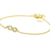 ZINZI gold plated zilveren armband met Infinity teken, vol bezet met witte zirconia's 17-19cm ZIA2597Y