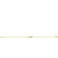 ZINZI gold plated zilveren armband met Infinity teken, vol bezet met witte zirconia's 17-19cm ZIA2597Y