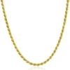 ZINZI gold plated zilveren koord ketting 2,6mm breed 42-45cm ZIC2386G