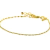 ZINZI gold plated zilveren scroll schakel armband (1,6mm breed) waarbij de schakels een dubbele krul/kronkeling maken 17-20cm ZIA2479G