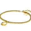 ZINZI gold plated zilveren gourmet armband met trendy slotje als bedeltje 16,5-19,5cm ZIA2354G