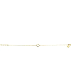 ZINZI gold plated zilveren armband met open rondje 16,5-19cm ZIA2523G