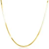 ZINZI gold plated zilveren platte slangen-ketting 45cm 1,9mm breed ZIC2360