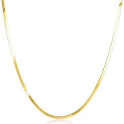 ZINZI gold plated zilveren platte slangen-ketting 45cm 1,9mm breed ZIC2360