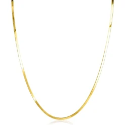 ZINZI gold plated zilveren platte slangen-ketting 45cm 1,9mm breed ZIC2360
