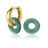 ZINZI oorbedels rond 12mm groen agaat ZICH2274G (zonder oorringen)