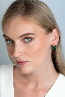 ZINZI oorbedels rond 12mm groen agaat ZICH2274G (zonder oorringen)