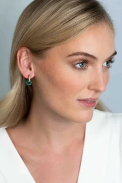 ZINZI oorbedels rond 12mm groen agaat ZICH2274G (zonder oorringen)