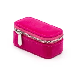 Zinzi opberg etui in roze suède met ritssluiting, handig formaat ETUI-PINK