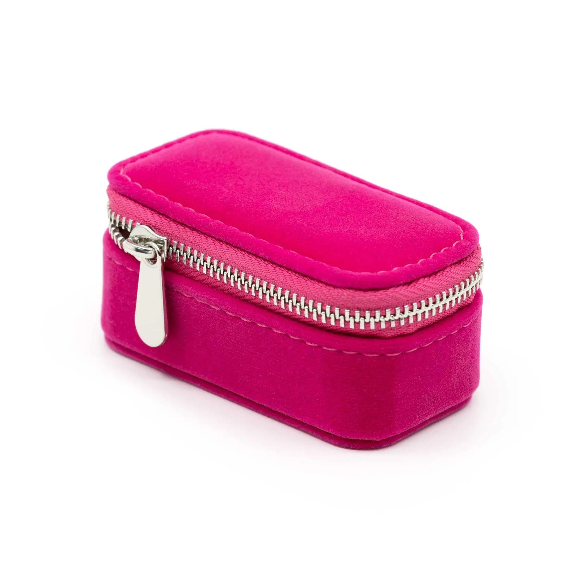 Zinzi opberg etui in roze suède met ritssluiting, handig formaat ETUI-PINK