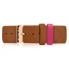 ZINZI Retro leren horlogeband cognac bruin roségoudkleurige stalen sluiting 18mm RETBAND6