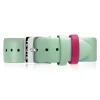 Zinzi Retro leren horlogeband mintgroen stalen sluiting 18mm RETBAND22