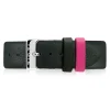 Zinzi Retro leren horlogeband zwart zilvergekleurde stalen sluiting 18mm RETBAND3