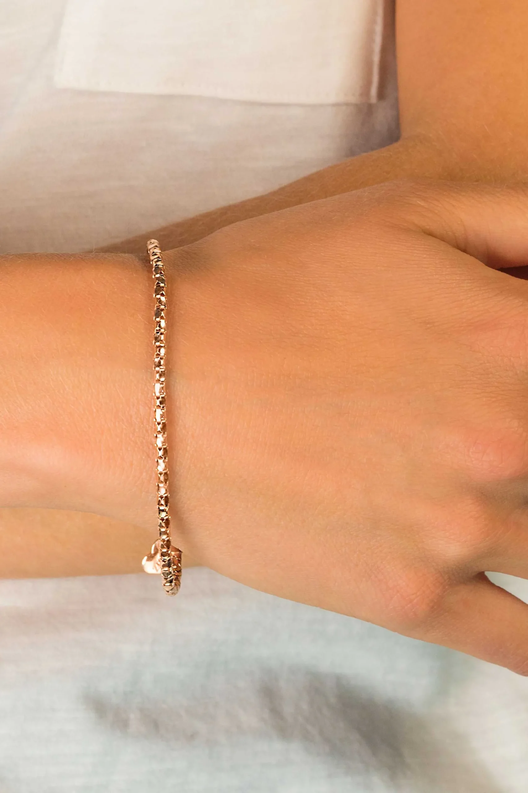 ZINZI rosé verguld zilveren fantasie armband 17-19cm ZIA1129R
