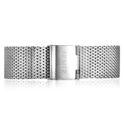 Zinzi stalen mesh horlogeband zilvergekleurd 18mm RETBAND1