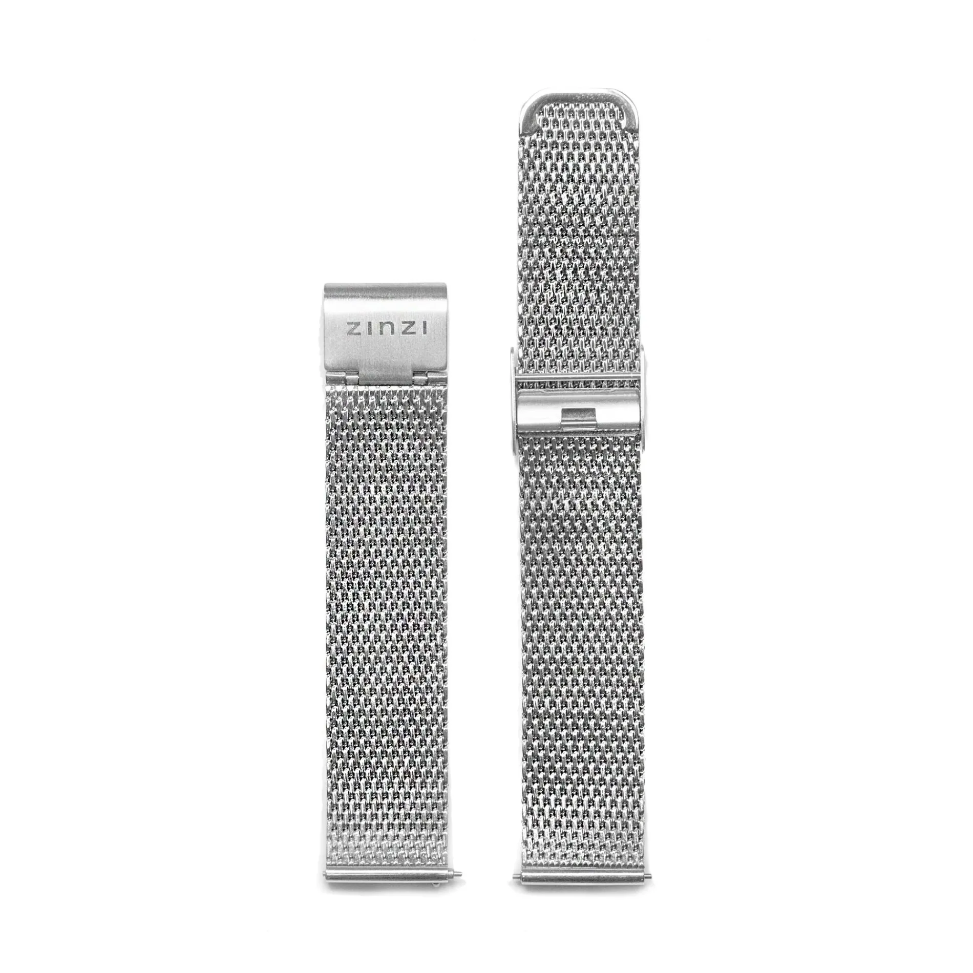 Zinzi stalen mesh horlogeband zilvergekleurd 18mm RETBAND1
