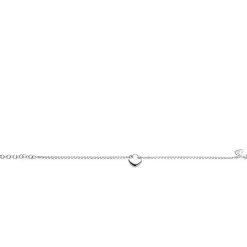 ZINZI zilveren schakelarmband met hartvormige slot hanger 17-20cm ZIA2673