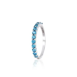 ZINZI zilveren aanschuifring turquoise ZIR827T