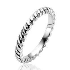 ZINZI zilveren aanschuifring (2,5mm breed) met kleine druppels ZIR2688