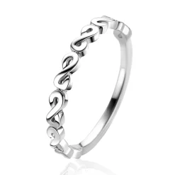 ZINZI zilveren aanschuifring met zeven sierlijke Infinity schakels 2,6mm breed ZIR2500