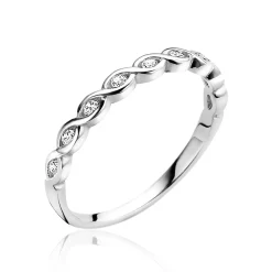 ZINZI zilveren aanschuifring Infinity wit 2,4mm ZIR1595