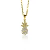 ZINZI zilveren ananas hanger 14K geel verguld wit 18mm ZIH2084 (zonder collier)