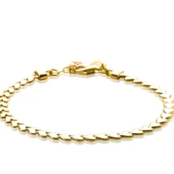 ZINZI zilveren armband geel verguld hartjes 4,5mm breed ZIA1798G