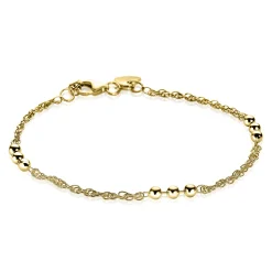 ZINZI zilveren armband geel verguld bol ZIA1422G