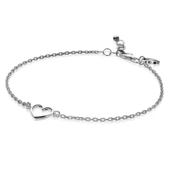 ZINZI zilveren armband met open hartje ZIA1420