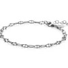 ZINZI zilveren armband met paperclip schakels 4mm, gedecoreerd met speelse bolletjes 17-20cm ZIA2586