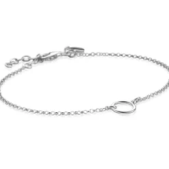 ZINZI zilveren armband met open rondje 16,5-19cm ZIA2523