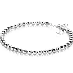 ZINZI zilveren armband met bolletjes schakel 4mm breed 18-20cm ZIA2659