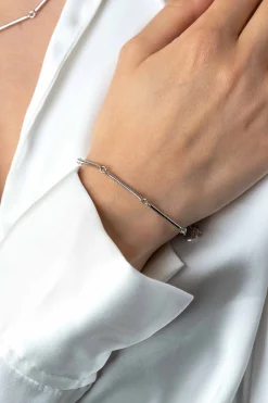 ZINZI zilveren armband met lange gladde staafjes 16,5-19,5cm ZIA2539