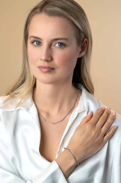ZINZI zilveren armband met lange gladde staafjes 16,5-19,5cm ZIA2539