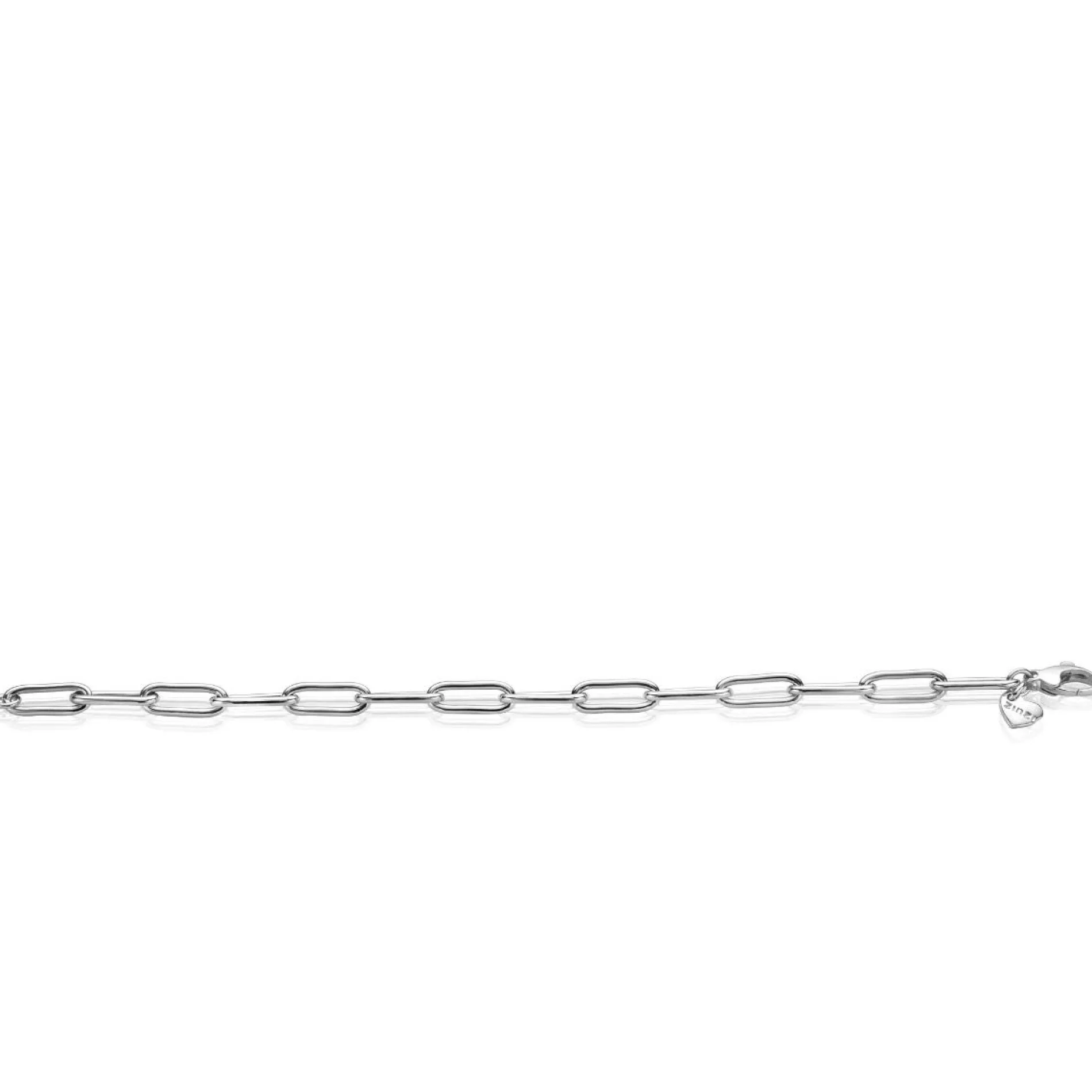 ZINZI zilveren armband met 5,5mm brede paperclip schakel 19cm ZIA2286