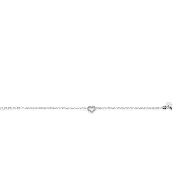 ZINZI zilveren armband met open hartje (9,5mm) voorzien van een bolstructuur 17-20cm ZIA2703