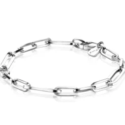 ZINZI zilveren armband met ovale closed for ever schakels 6mm breed ZIA1990